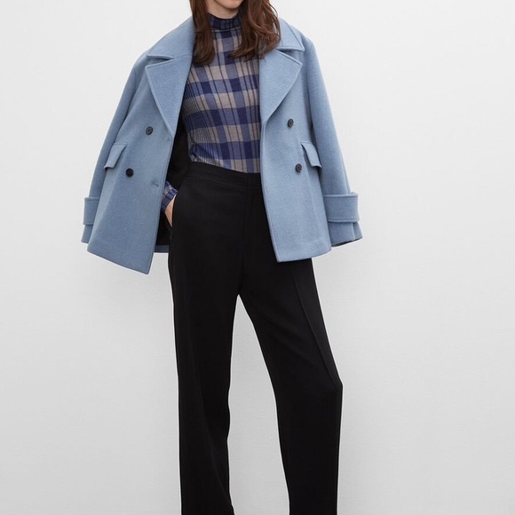 Emanuel Ungaro Tweed Wool Pea Coat Gray 10 or M - Picture 13 of 16